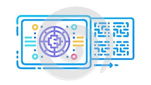 Digital Map Navigation Route Planning Interface Flat Icon, vector design Generative AI