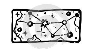 Digital Map Network: Interconnected Data Global Navigation Icon, vector design Generative AI