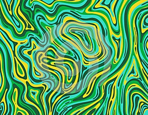 Apple Green and Cadmium Yellow Inkscape Suminagashi Kintsugi Japanese Ink Marbling Paper Abstract Art photo