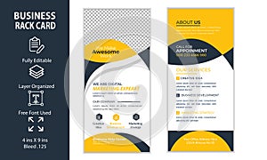 Digital Marketing Agency double-sided dl flyer o Rack Card Design