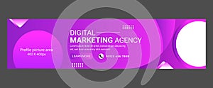 Digital marketing agency LinkedIn profile banner template