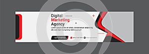 Digital Marketing Agency Social media LinkedIn Header Banner template Design photo