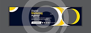 Digital Marketing Agency Social media LinkedIn Header Banner template Design photo