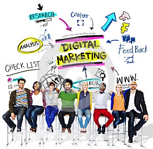 Digital Marketing Branding Strategy Online Media Concept