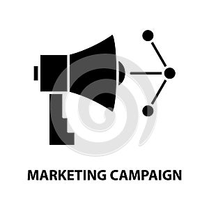 digital marketing campaign icon, black vector sign with editable strokes, concept illustration