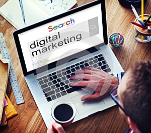 Digital Marketing Commercial Advertisement Social Concept