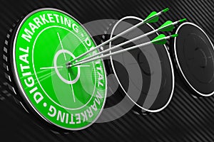 Digital Marketing Concept - Green Target. photo
