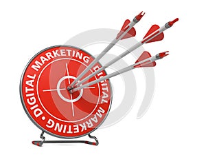 Digital Marketing Concept - Hit Target.