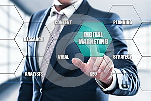 Digital Marketing Content Planning Advertising Strategy concept