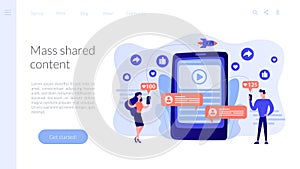 Viral content concept landing page