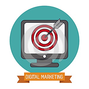 Digital marketing online target objetive