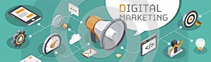 Digital marketing and seo concept