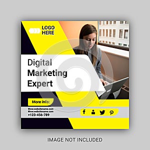 Digital Marketing Social Media Banner Post Template.