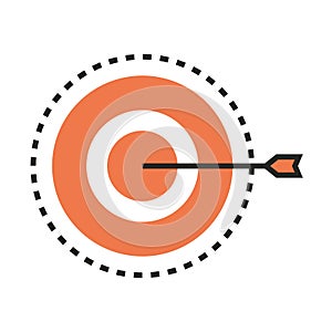 Digital marketing target strategy line and fill