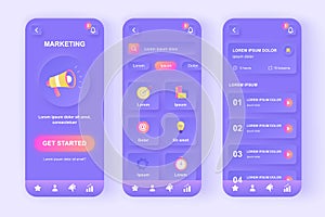 Digital marketing unique neomorphic design kit