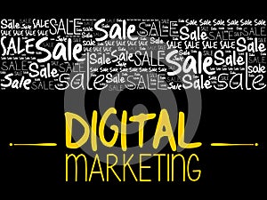 Digital Marketing word cloud collage