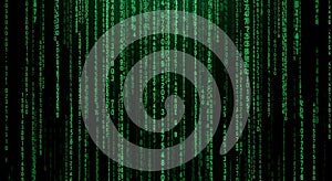 Digital Matrix Code Rain Background
