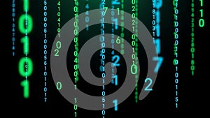 Digital Matrix Code Rain Background