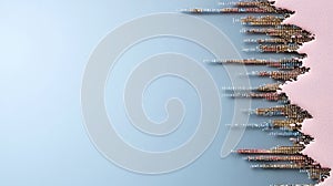 Digital matrix: creative wallpaper displaying lines of computer code, blending technology, design, evoking essence of