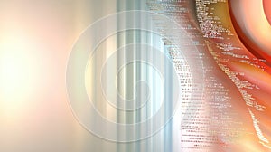 Digital matrix: creative wallpaper displaying lines of computer code, blending technology, design, evoking essence of