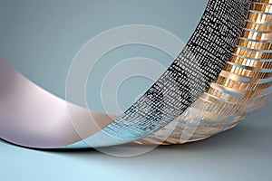 Digital matrix: creative wallpaper displaying lines of computer code, blending technology, design, evoking essence of