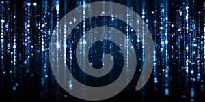 Digital matrix streaming code creating abstract data background