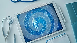 The digital medical tablet.AI generated image