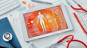 The digital medical tablet.AI generated image