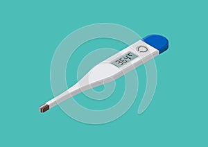 Digital medical thermometer isometric