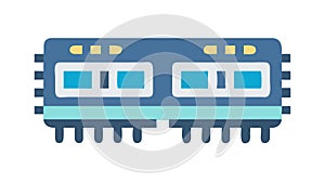 Digital Memory: RAM Stick for Computer Hardware, vector design Generative AI