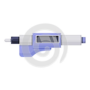 Digital micrometer caliper icon, cartoon style