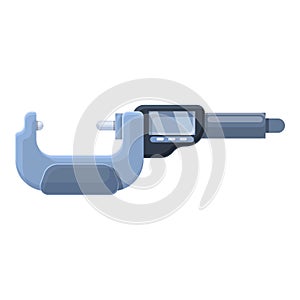 Digital micrometer tool icon, cartoon style