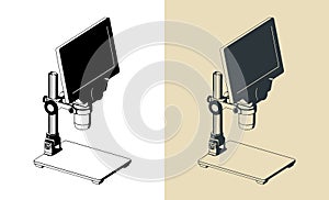 Digital microscope illustrations