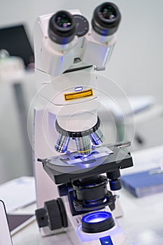Digital Microscope In Science Laboratory photo