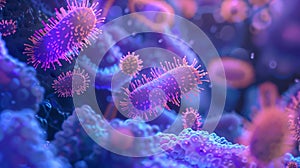 A Digital Microscopic Image of Bacteria