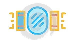 Digital Mirror Interface: Smart Reflection Interactive Tech, vector design Generative AI