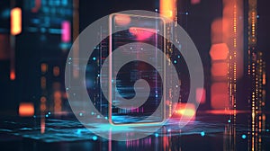 Digital Mobile Technology Futuristic Concept