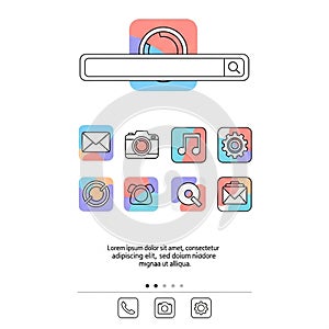 Digital mockup of a minimalistic user