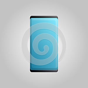 Digital modern touchscreen mobile phone smartphone on a white background. Vector illustration