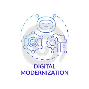 Digital modernization concept icon