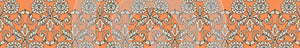 Digital motifs set of baroque ornaments detach paisley borde