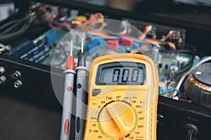 Digital multimeter for checking voltage