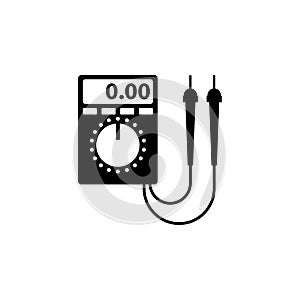 Digital Multimeter, Electric Voltmeter Flat Vector Icon photo