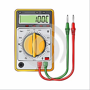 Digital Multimeter Electrical Testing Tool Illustration