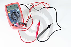 Digital multimeter or multitester or Volt-Ohm meter, an electronic measuring instrument that combines several measurement function