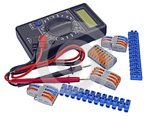 Digital multimeter with probes for measuring