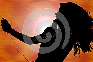 Digital Music Silhouette