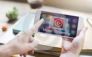 Digital Music Streaming Multimedia Entertainment Online Concept