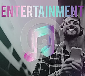 Digital Music Streaming Online Entertainment Media Concept