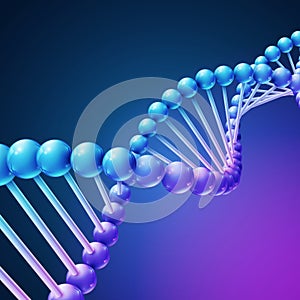 Digital nature, medical science vector background with DNA molecules